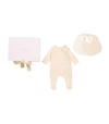 CHLOÉ RUFFLE ALL-IN-ONE AND BIB SET (1-12 MONTHS),16158663