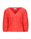 TORY BURCH TORY BURCH WOMAN SHIRT RED SIZE 14 COTTON,38967832BK 6