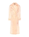Elisabetta Franchi Overcoats In Salmon Pink
