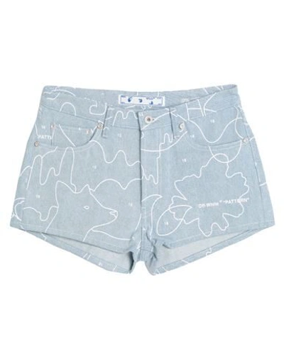 Off-white Woman Denim Shorts Blue Size 30 Cotton