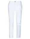 Emporio Armani J4h Icon Oval-leg Jeans In Garment-dyed Drill In White