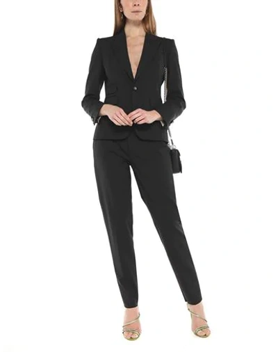 Dsquared2 Woman Suit Charcoal Size 10 Virgin Wool, Elastane In Steel Grey
