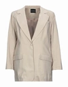 ACTUALEE ACTUALEE WOMAN BLAZER BEIGE SIZE 6 RAYON, POLYESTER,49623851DH 5