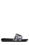 Nike Victori One Camouflage-print Slides In Black/ Black/ Grey