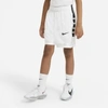 Nike Dri-fit Elite Big Kids' (boys') Basketball Shorts In White