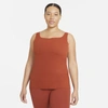 Nike Yoga Luxe Women's Shelf-bra Tank In Rugged Orange,light Sienna