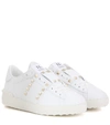 Valentino White Rockstud Untitled Sneakers In White