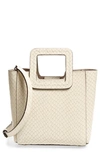 Staud Shirley Mini Snake-effect Leather Shoulder Bag In Cream