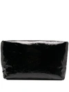 KASSL EDITIONS PATENT LEATHER CLUTCH BAG