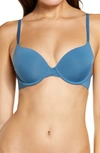 On Gossamer Next To Nothing Underwire T-shirt Bra In Deep Stream