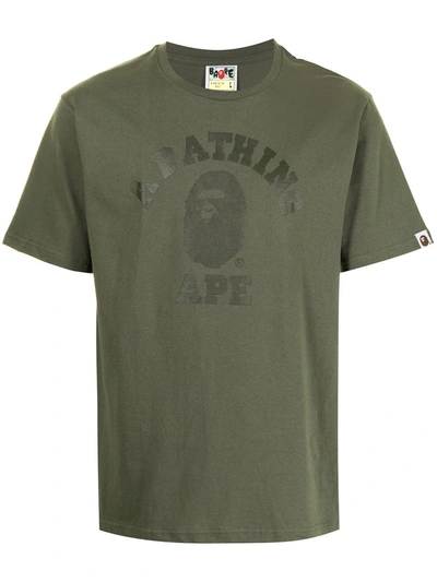 A Bathing Ape Graphic-print Cotton T-shirt In Green
