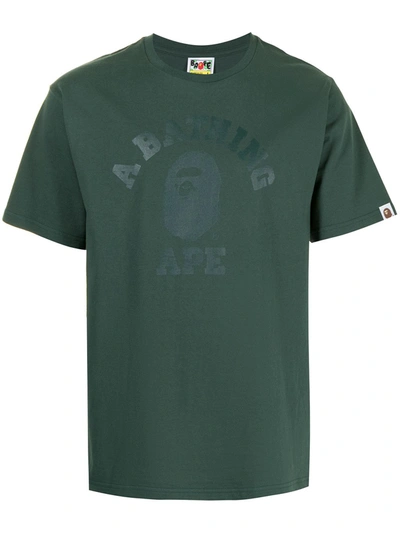 A Bathing Ape Graphic-print Cotton T-shirt In Green