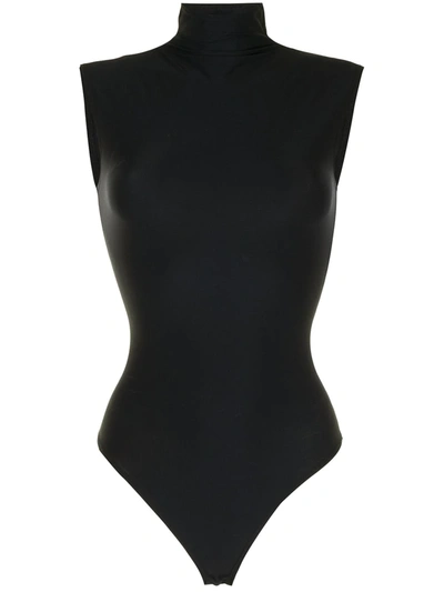Alix Nyc High Neck Sleeveless Bodysuit In Black