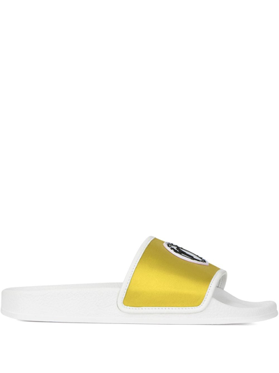 Giuseppe Zanotti Brett Satin Slides In Yellow