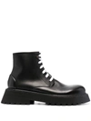 Marsèll Micarro Lace-up Ankle Boots In Black