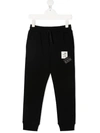 DOLCE & GABBANA LOGO-PATCH TRACK PANTS