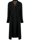 Dolce & Gabbana Double-breasted Belted Coat In Black