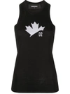 DSQUARED2 MAPLE LEAF MOTIF KNITTED TANK TOP