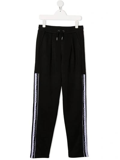 Givenchy Kids' Cotton Sweatpants W/ Logo Jacquard In Nero
