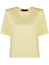 FEDERICA TOSI PADDED SHOULDER CREW-NECK T-SHIRT