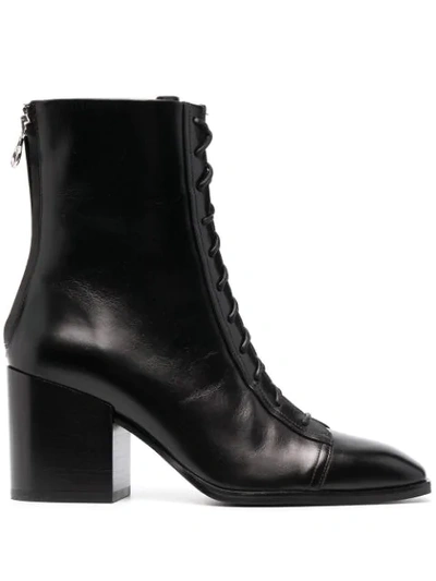Aeyde Linn Leather Ankle Boots In Black