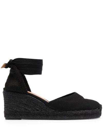 Castaã±er Carina Wedged Espadrilles In Black