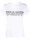 ZADIG & VOLTAIRE SLOGAN PRINT T-SHIRT