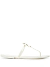 Tory Burch Mini Miller Rubber Sandals In White