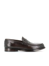 Officine Creative Anatomia Leather Penny Loafers In Ebony