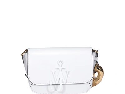 Jw Anderson J.w. Anderson Chain Nano Anchor Bag In White