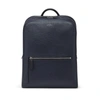 Smythson Panama Zip-around Leather Backpack In Navy