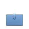 Smythson Continental Purse In Panama In Nile Blue