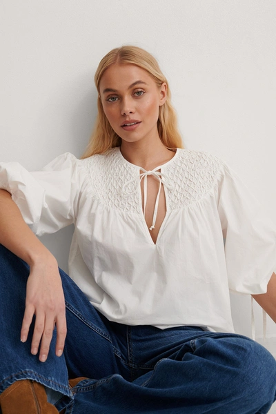 Na-kd Fold And Tucked Blouse - White