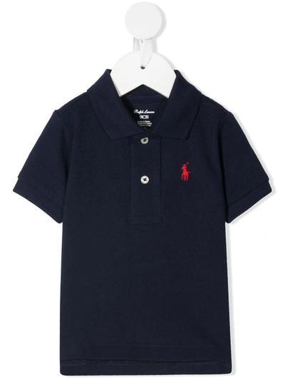 Polo Ralph Lauren Babies' Logo-embroidered Cotton Polo Shirt In Black
