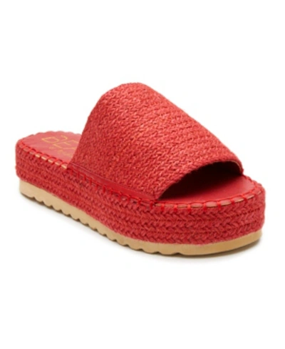 Matisse Beach By  Women's Del Mar Platform Sandal Women's Shoes In Red