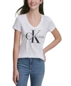 CALVIN KLEIN JEANS EST.1978 V-NECK LOGO T-SHIRT