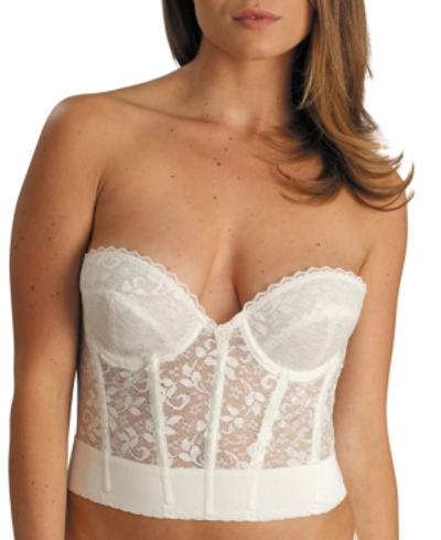 Carnival Women's Lace Low Plunge Longline Bra In White