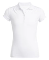 Nautica Big Girls Short Sleeve Performance Polo Shirt In White