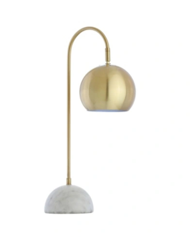 Jonathan Y Stephen Metal Or Marble Led Table Lamp In Gold