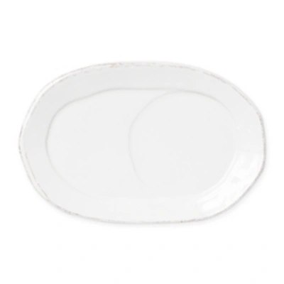 Vietri Lastra Collection Oval Tray In Tan/beige