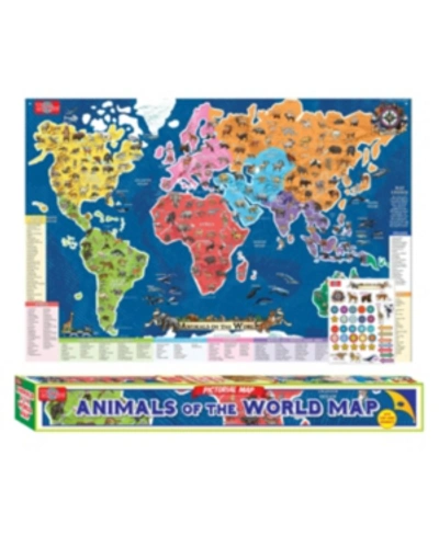 T.s. Shure Animals Of The World Map Pictorial Poster