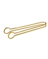 GODINGER GOLD STAINLESS STEEL WIRE ICE TONG