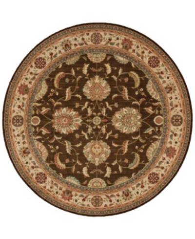 Nourison Living Treasures Li04 Brown 7'10" Round Rug