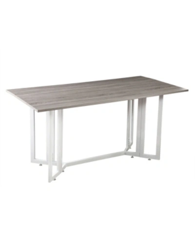 Southern Enterprises Gi Driness Drop Leaf Table In Gray