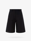Valentino Black Gabardine Bermuda Shorts In Black