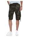 X-ray Belted Twill Trim Cargo Shorts In Olive Camo
