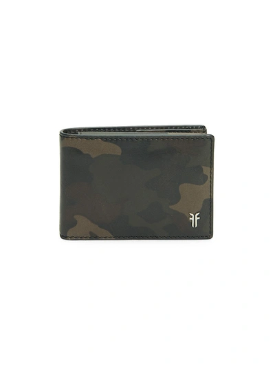 Frye Men's Holden Camo-print Leather Passcase Wallet In Dark Camo