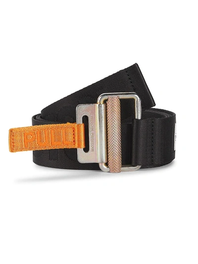Heron Preston Black & Orange Tape Belt