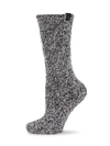 Barefoot Dreams Cozychic Heathered Plush Socks In Black,white