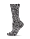 Barefoot Dreams Cozychic Heathered Plush Socks In Black White